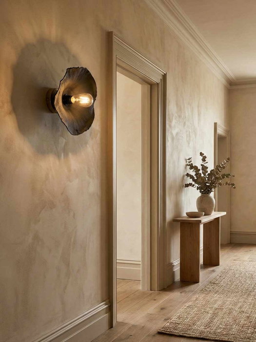 Opviq Lámpara de Pared de Cuerpo Metálico Negro y Dorado Antiguo Opviq Lámpara de Pared de Cuerpo Metálico Negro y Dorado Antiguo